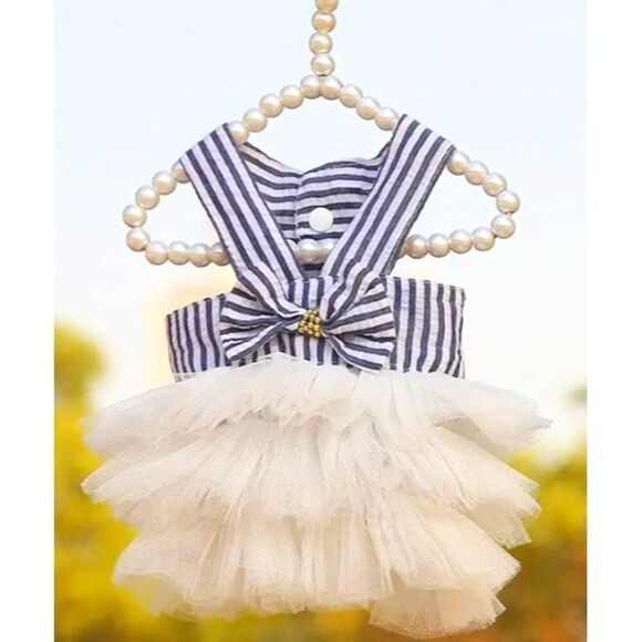 Dog Pet Cat Large Blue Dress NWOT - Picture 1 of 3